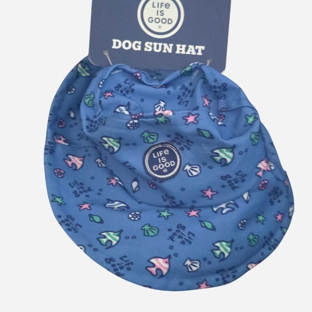 Life is Good Blue Dog Sun Hat – Size L/XL
